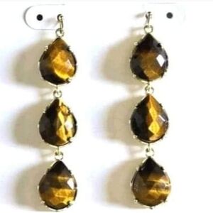 Kendra Scott Tigers Eye Kyla Drop Earrings